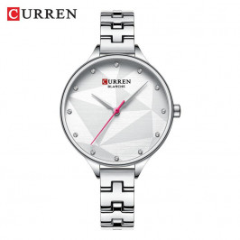 Роскошные Брендовые женские часы CURREN 9047 Silver