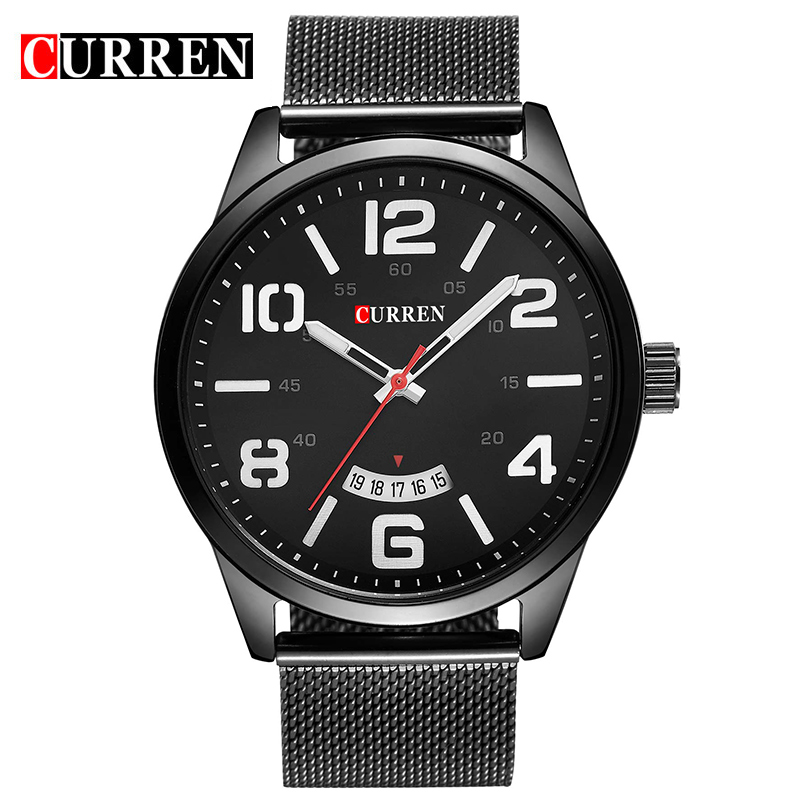 Мужские брендовые часы Curren 8236 black