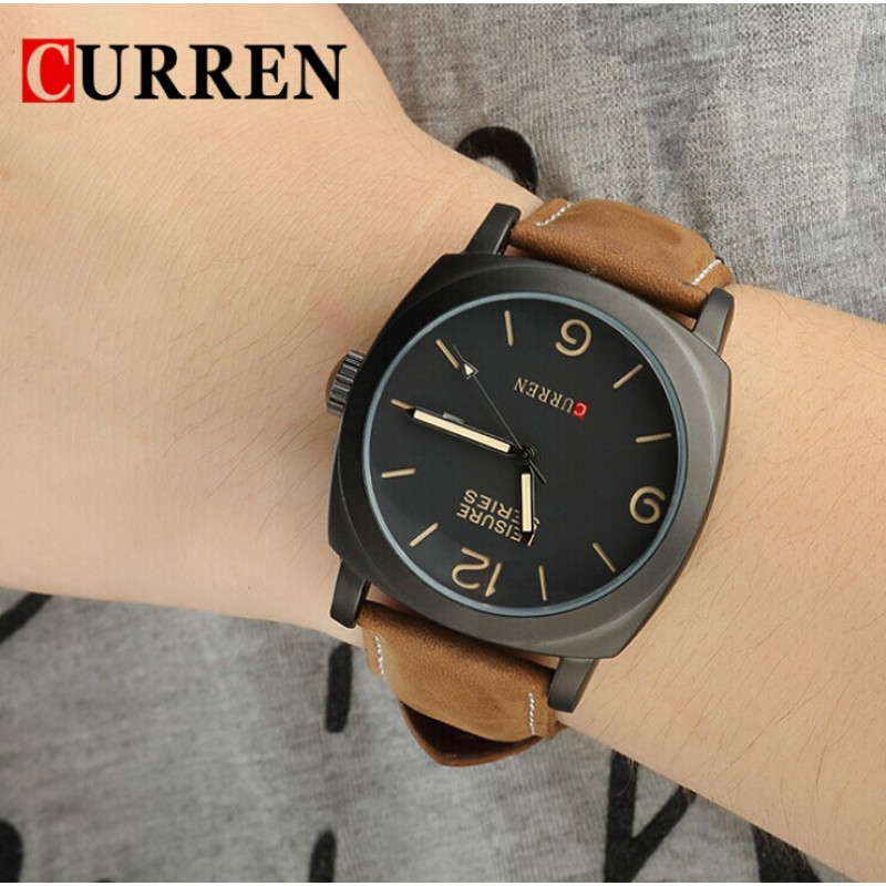 Мужские классические часы Curren 8158 Black