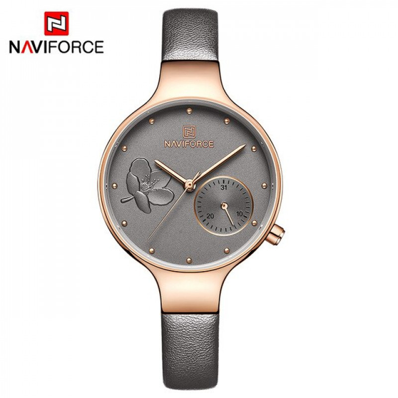 Женские часы Naviforce 5001 Rose gold Grey
