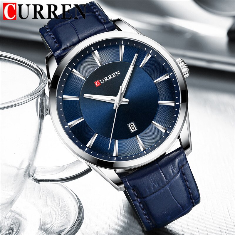 Мужские классические часы Curren 8365 Blue