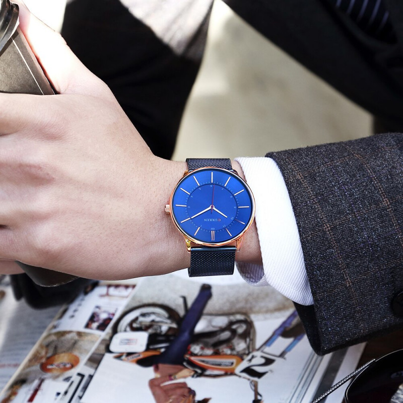 Мужские часы Curren 8303 blue