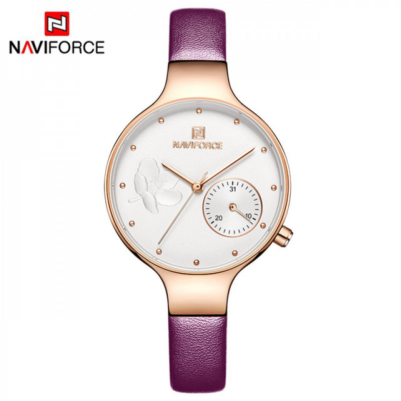 Женские часы Naviforce 5001 Rose gold Purple