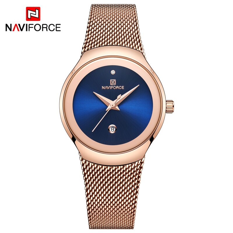 Женские часы Naviforce Naviforce 5004 gold blue