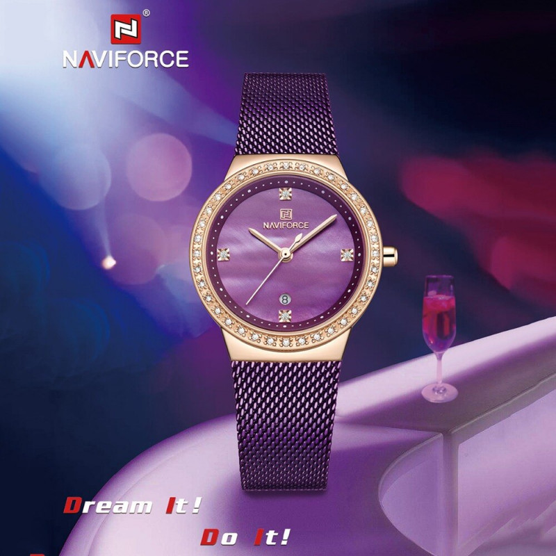 Женские часы Naviforce 5005 фиолетовый