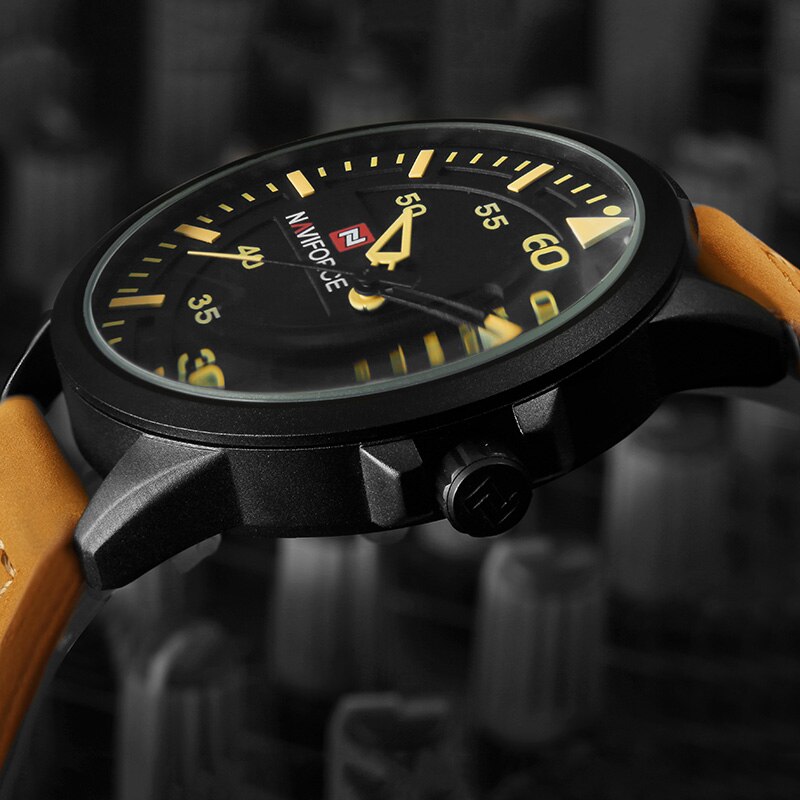  Мужские часы Naviforce 9074 - коричневый