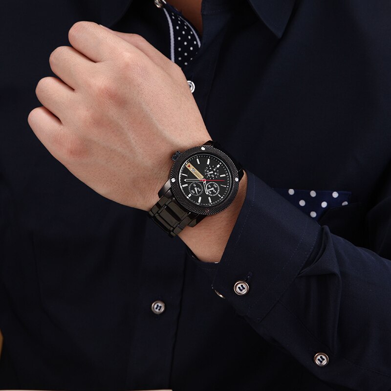 Мужские часы с гравировкой Curren 8069 Black