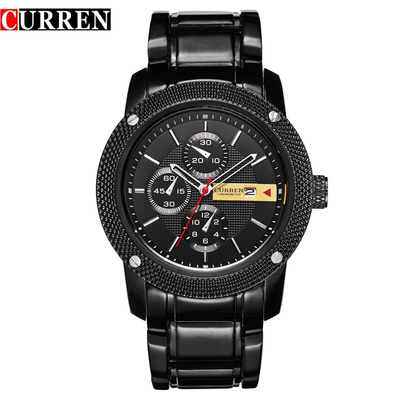 Мужские часы с гравировкой Curren 8069 Black