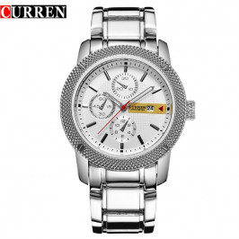 Мужские часы с гравировкой Curren 8069 silver