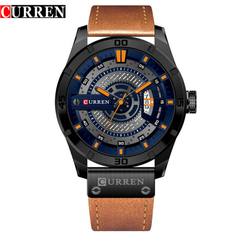 Мужские часы Curren 8301. Светло - коричневый