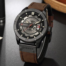 Мужские часы Curren 8301. Коричневый