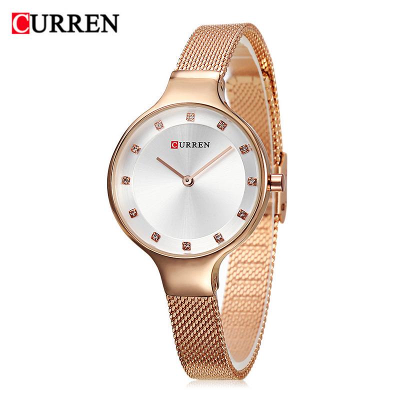Женские часы Curren 9008. Розовое золото
