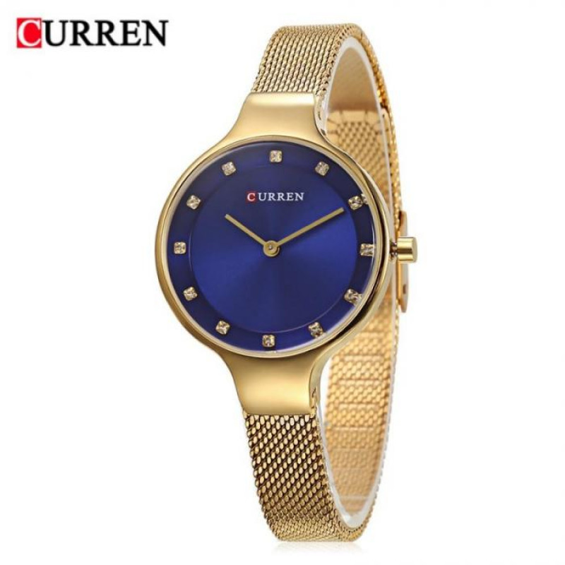 Женские часы Curren 9008 - gold blue
