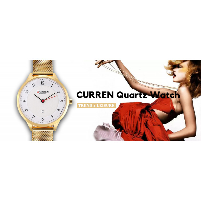 Женские часы Curren 9035 - золотистый