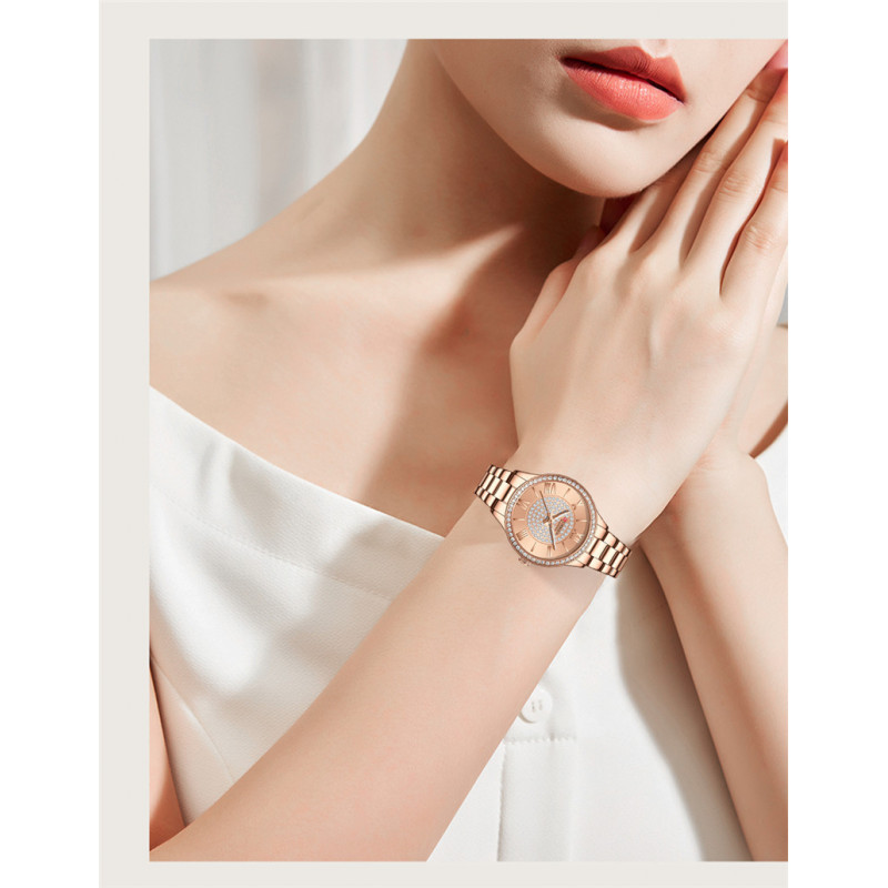 Женские часы Curren 9084, розовое золото