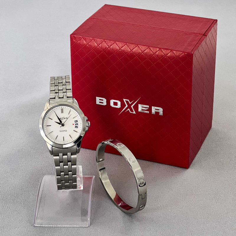 Женские часы Boxer с браслетом, серебристый 