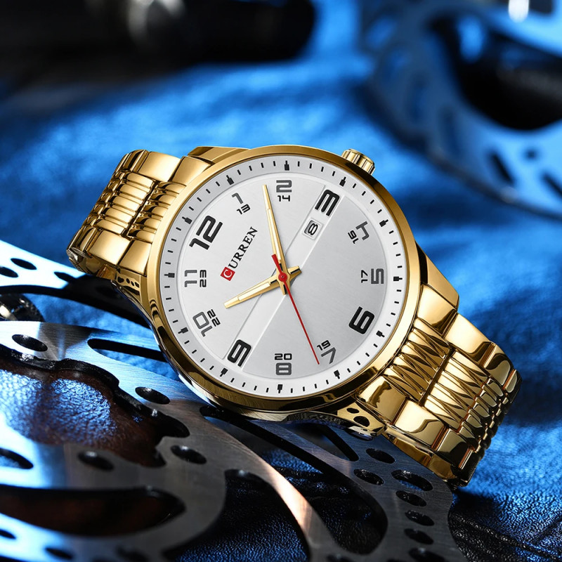 Мужские часы Curren 8411 Золотистый