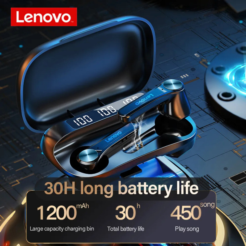 Беспроводные наушники Lenovo QT81.Чёрный