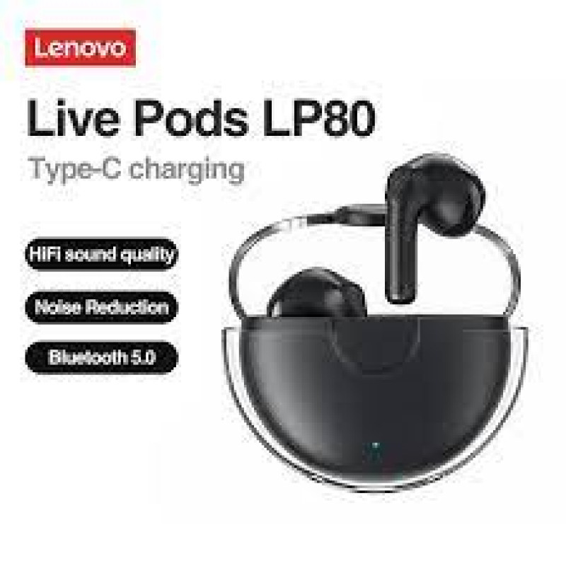 Беспроводные наушники Lenovo LivePods LP80, черные
