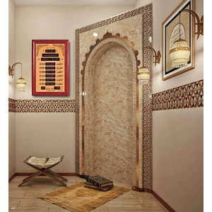 Настенные часы Al-Harameen 5152 45.5*69см