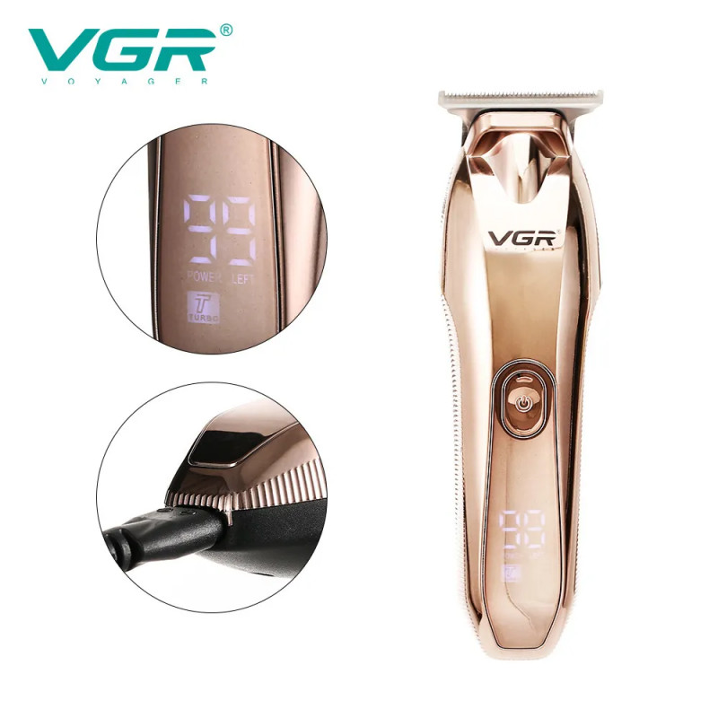 Машинка для стрижки волос и бороды VGR V-293, бронза