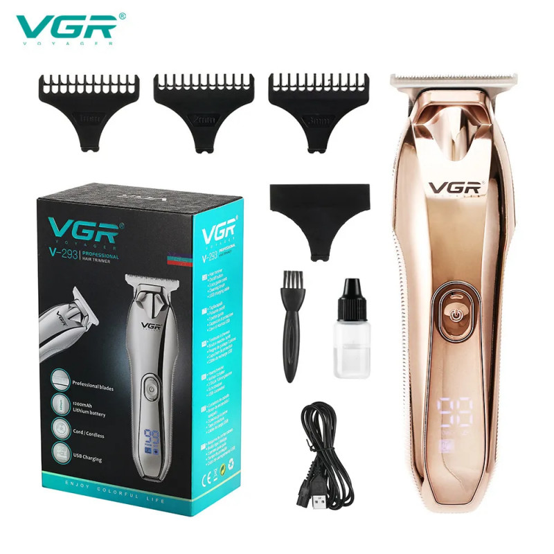 Машинка для стрижки волос и бороды VGR V-293, бронза