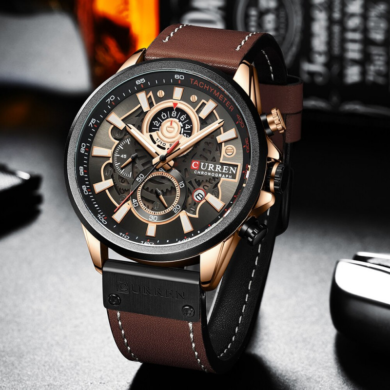 Мужские часы Curren 8380 коричневый 