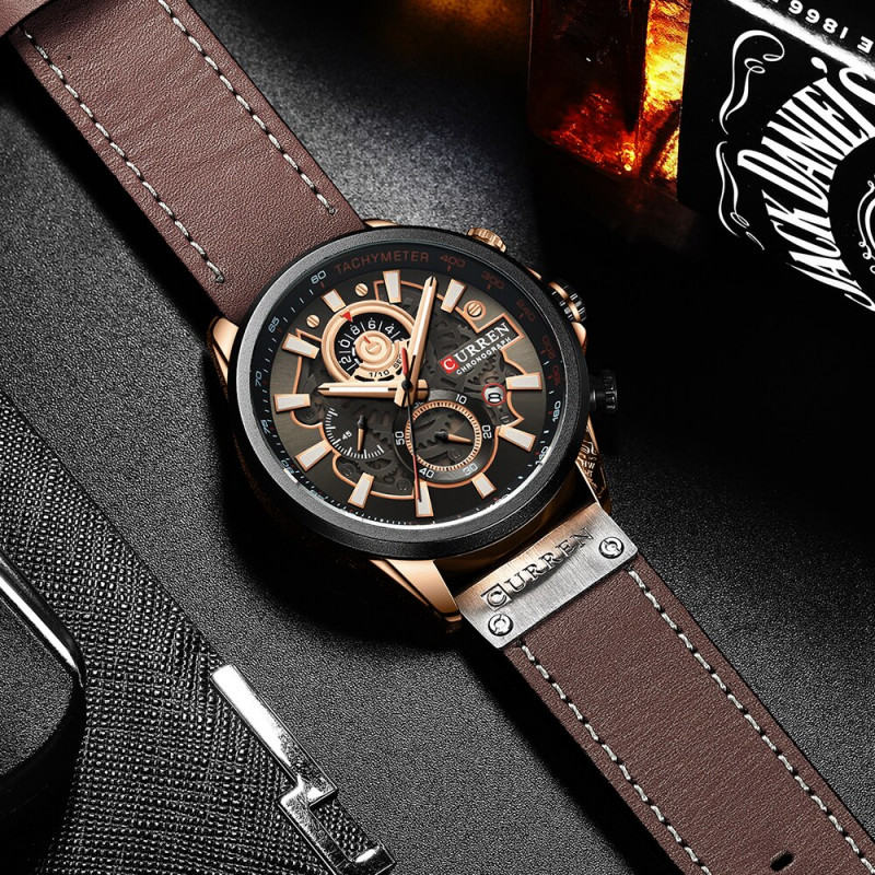 Мужские часы Curren 8380 коричневый 