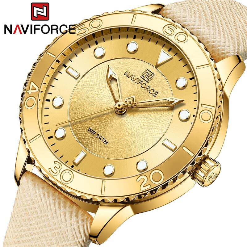 Женские часы Naviforce 5020, золотистый 