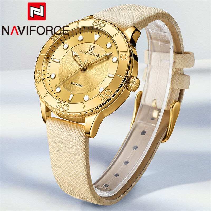 Женские часы Naviforce 5020, золотистый 