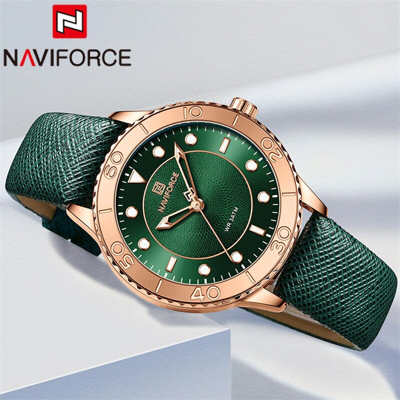 Женские часы Naviforce 5020, зеленый 