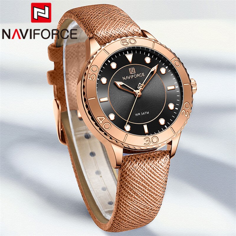 Женские часы Naviforce 5020, коричневый 