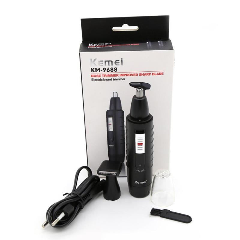 Электрический триммер волос носа и бритва для бороды  Kemei KM-9688 2 в 1 