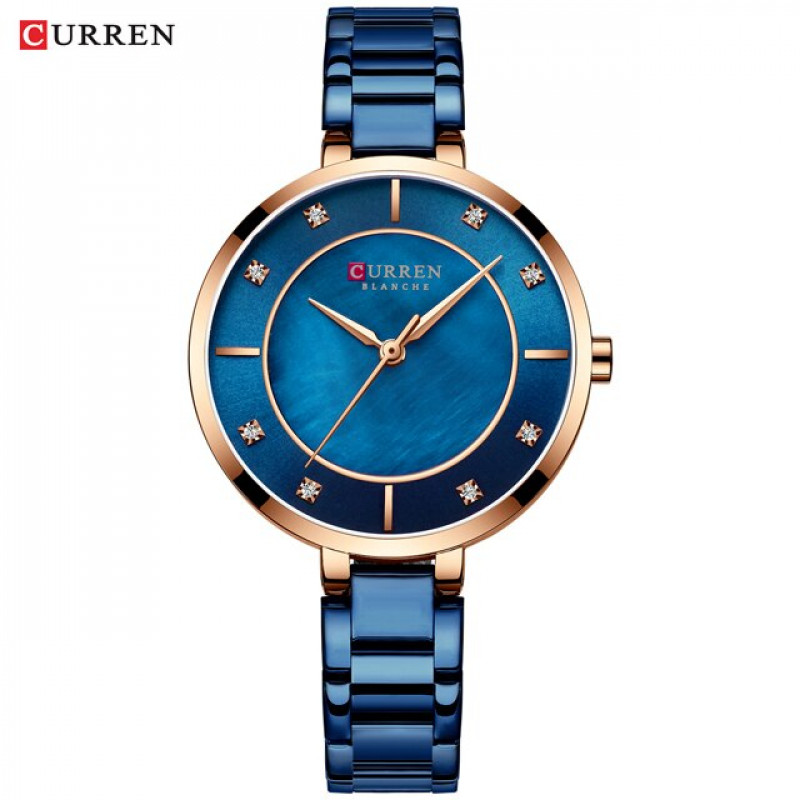 Женские часы Curren 9051L. Тёмно - синий