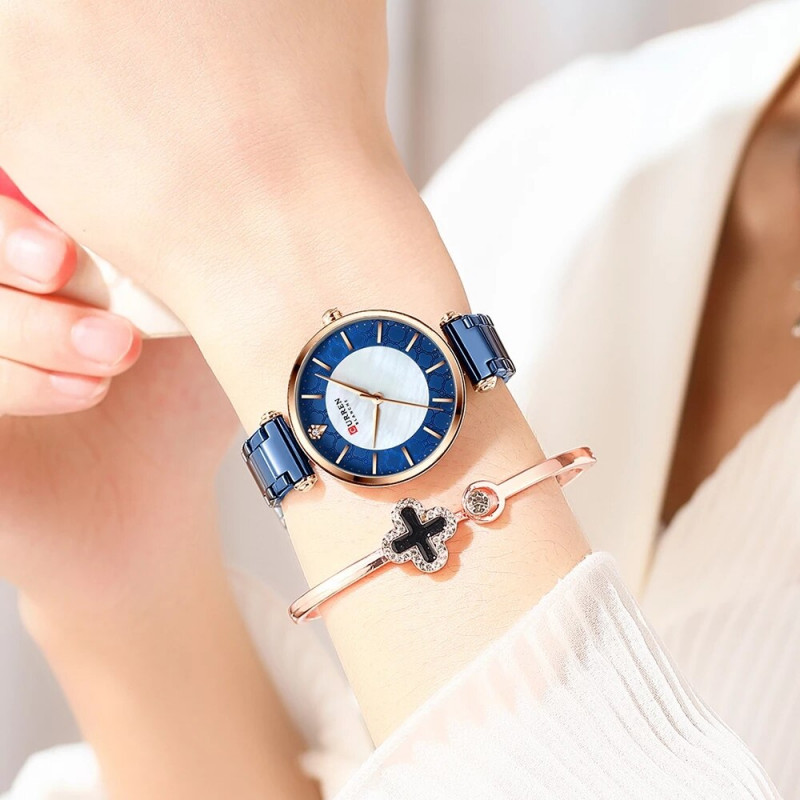 Женские часы Curren 9072. Синий цвет
