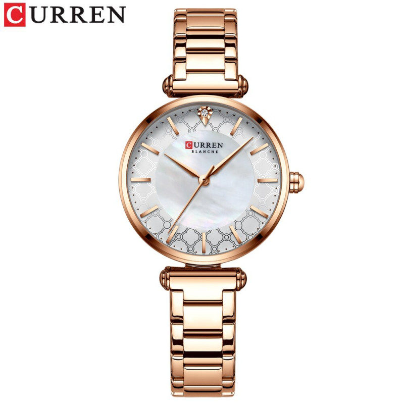 Женские часы Curren 9072. Розовое золото