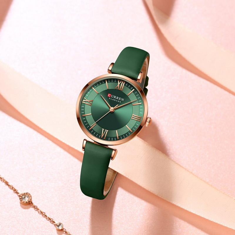 Женские часы Curren 9079. Зелёный