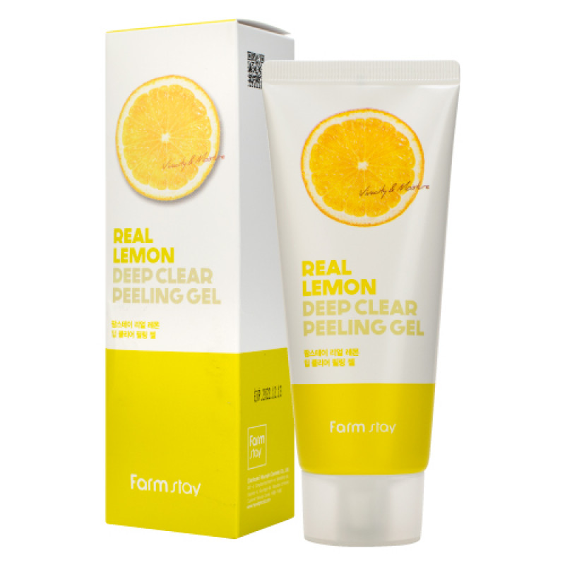 Пилинг гель с лимоном FARMSTAY Real Lemon Deep Clear Peeling Gel  