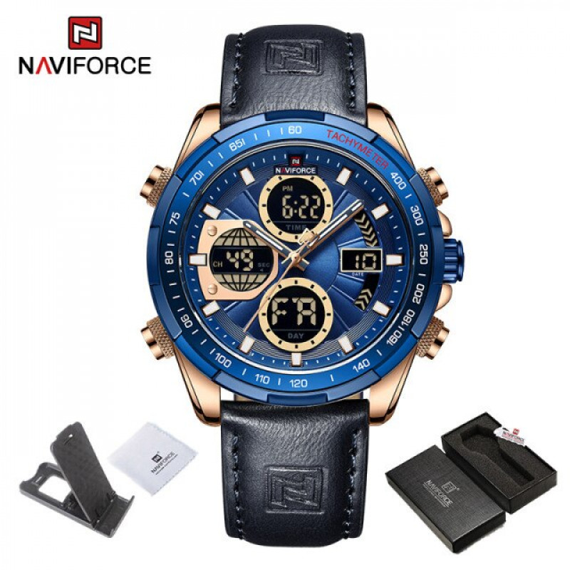 Мужские часы Naviforce 9197L. RG. Темно-синий