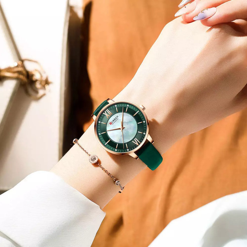 Женские часы Curren 9080, зелёный 