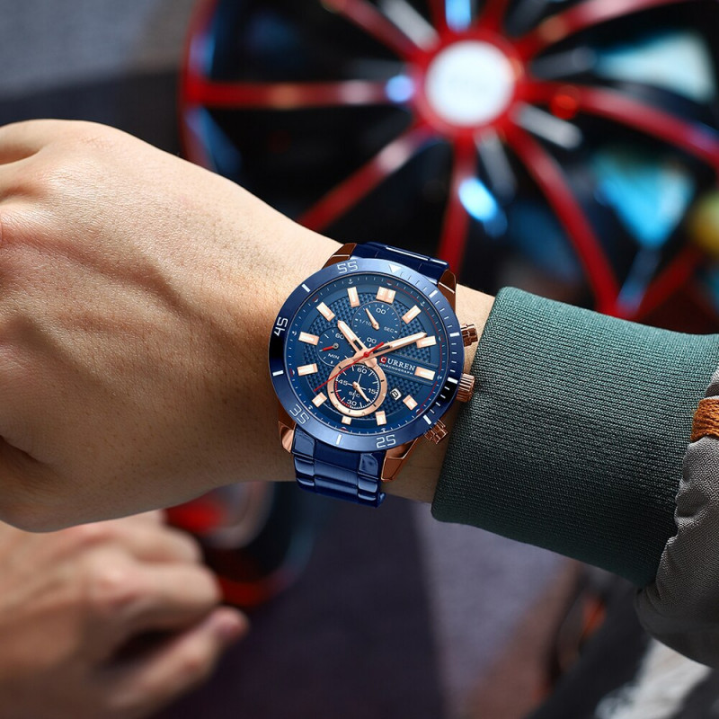 Мужские часы Curren 8417, тёмно-синий