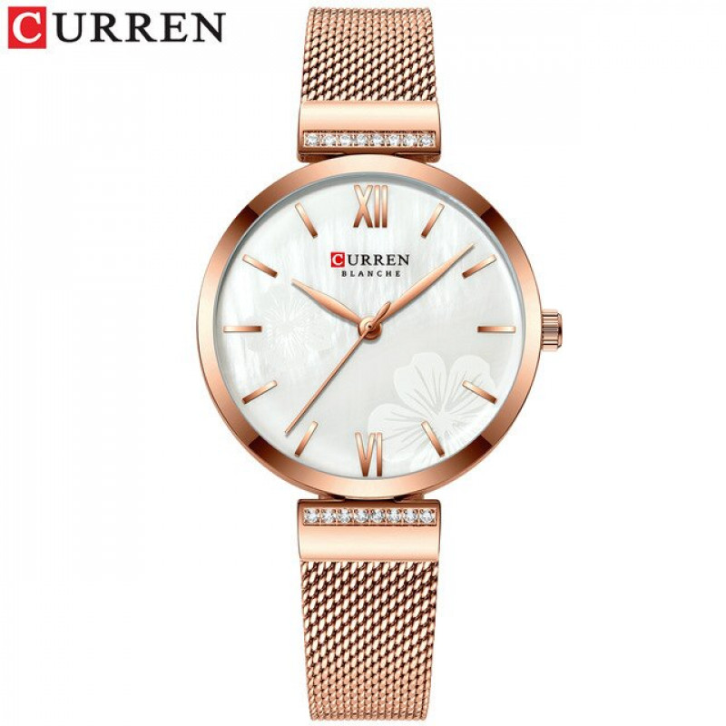 Женские часы Curren 9067, розовое золото 
