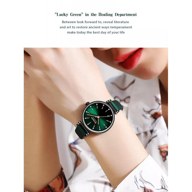 Женские часы Curren 9081, зелёный