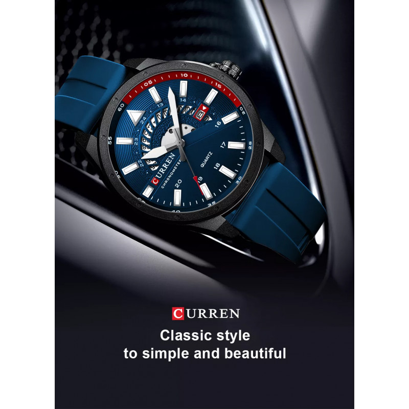 Мужские часы Curren 8421, тёмно-синий 