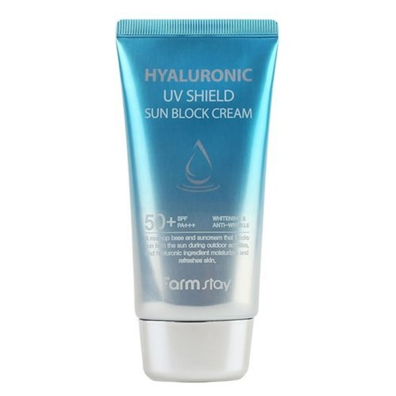 Солнцезащитный крем для лица с гиалуроновой кислотой FARMSTAY Hyaluronic UV Shield Sun Block Cream SPF50+ PA+++ 