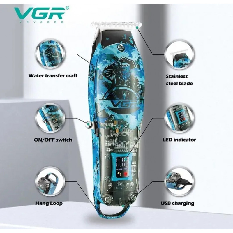 Машинка для стрижки волос и бороды VGR V-923 