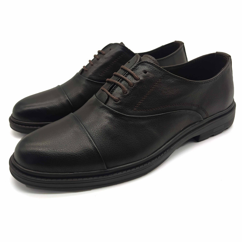 Мужские классические туфли 017-62. Коричневый 