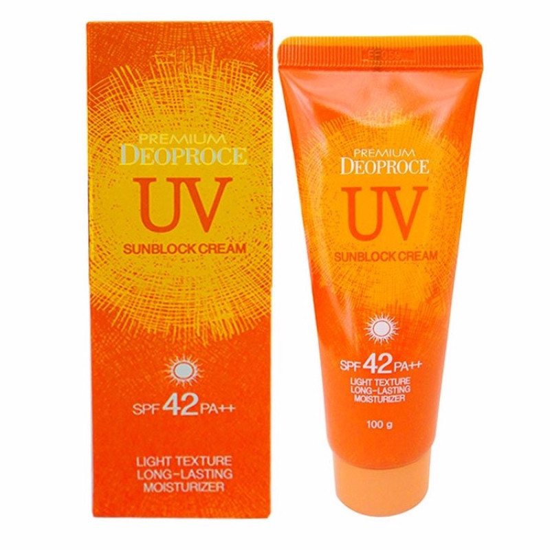 Солнцезащитный крем для лица и тела Deoproce Uv Sunblock Cream Spf42 Pa++ 