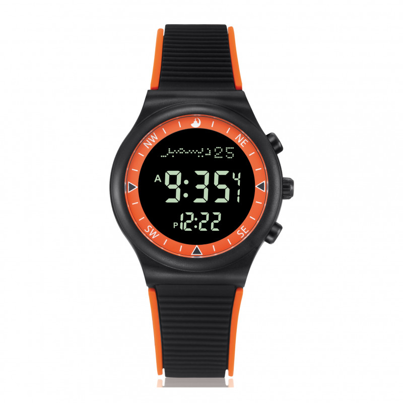 Спортивные часы Al-Harameen HA-6506B (Orange Black)