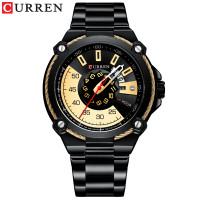Мужские часы Curren 8345 Gold Black 